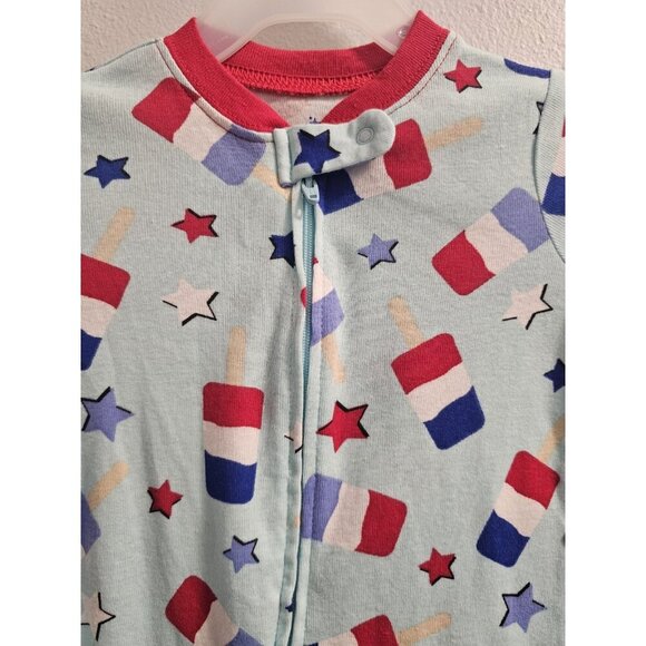 July 4th 3-6m Pajama - New - Red Blue Memorial Day 4th Of July Labor Day - Picture 3 of 7
